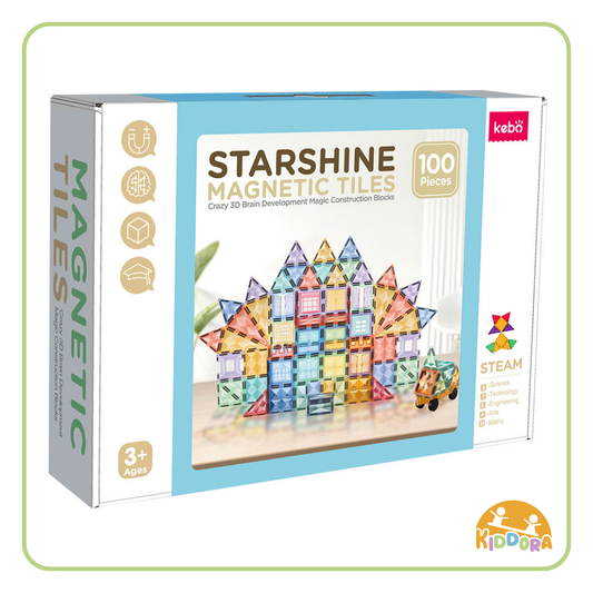Kiddora Kebo Starshine Magnetic Tiles (100pcs)