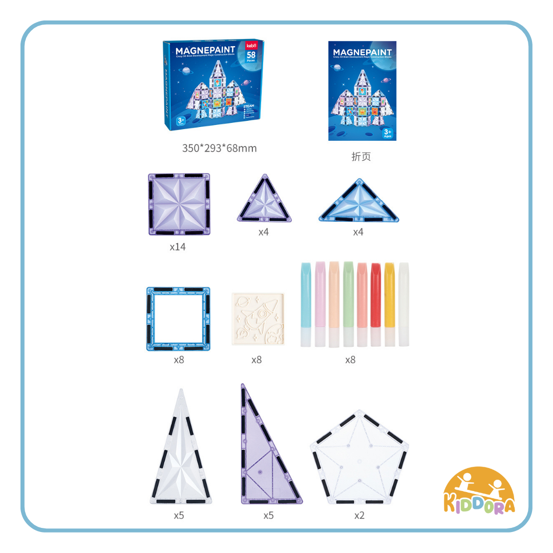 Kiddora Kebo Magnepaint (58 pcs)