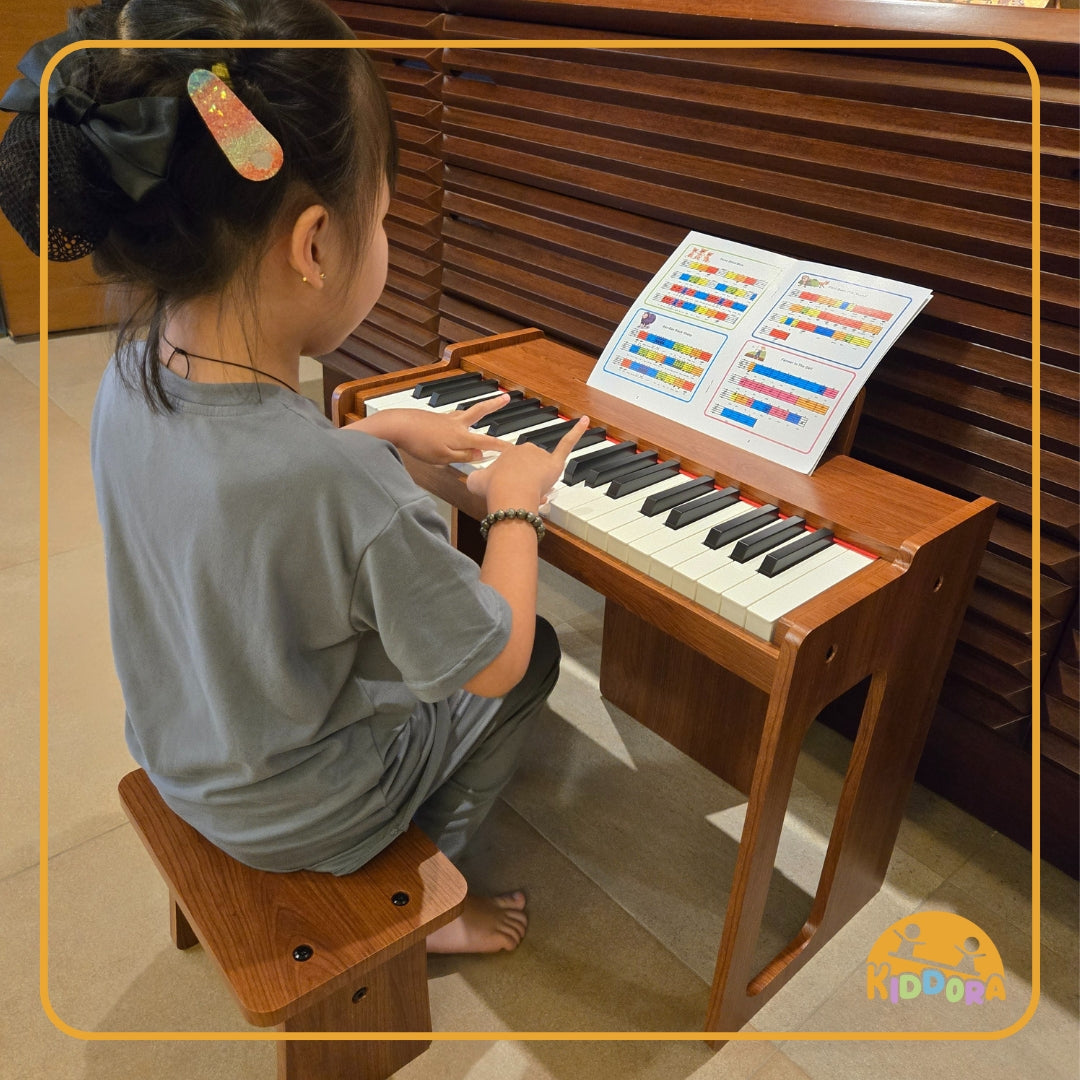 Kiddora Mini Maestro: Wooden Kids Piano