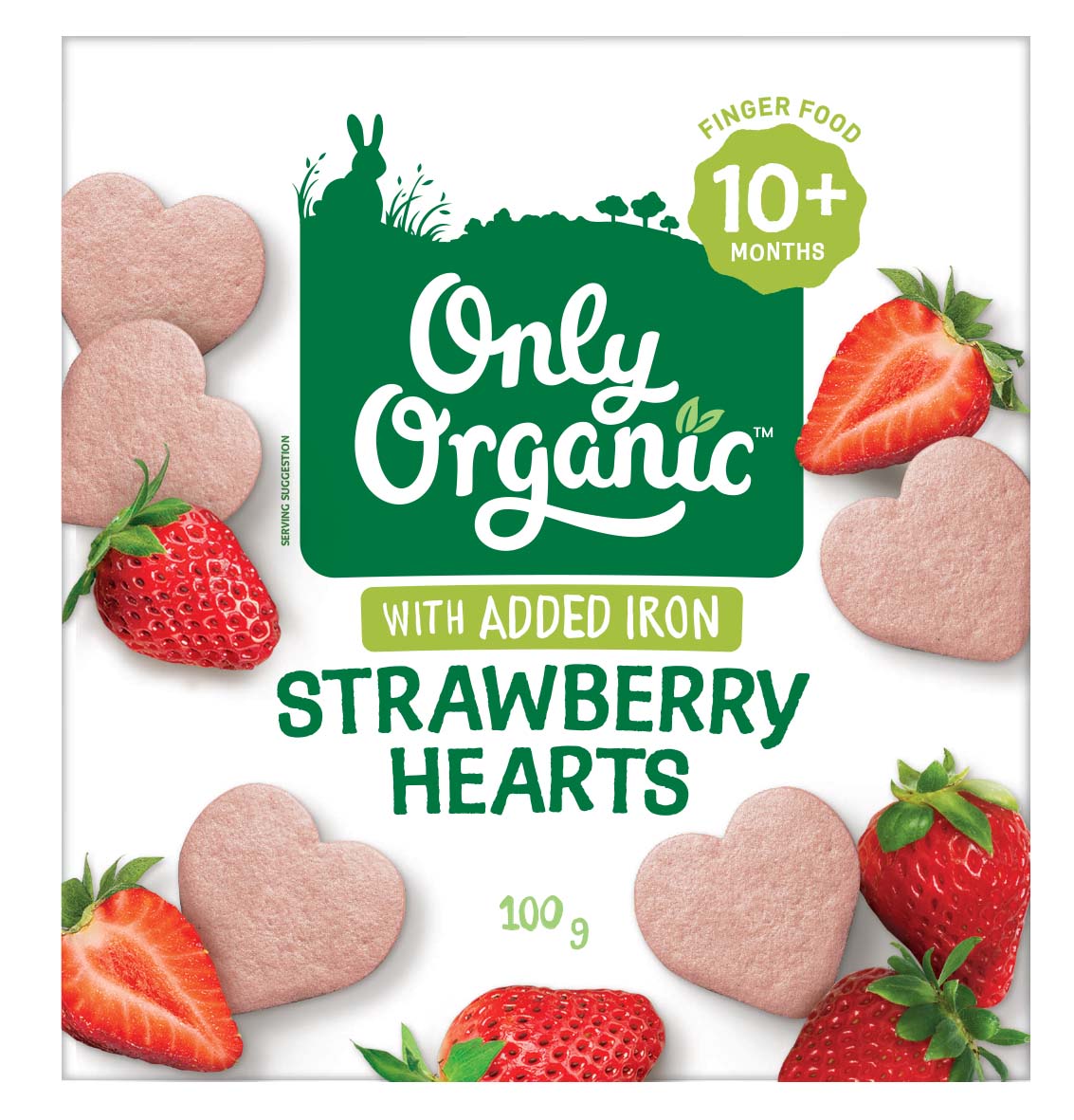 Only Organic Strawberry Vanilla & Spelt Biscuits 100g [10mos+]