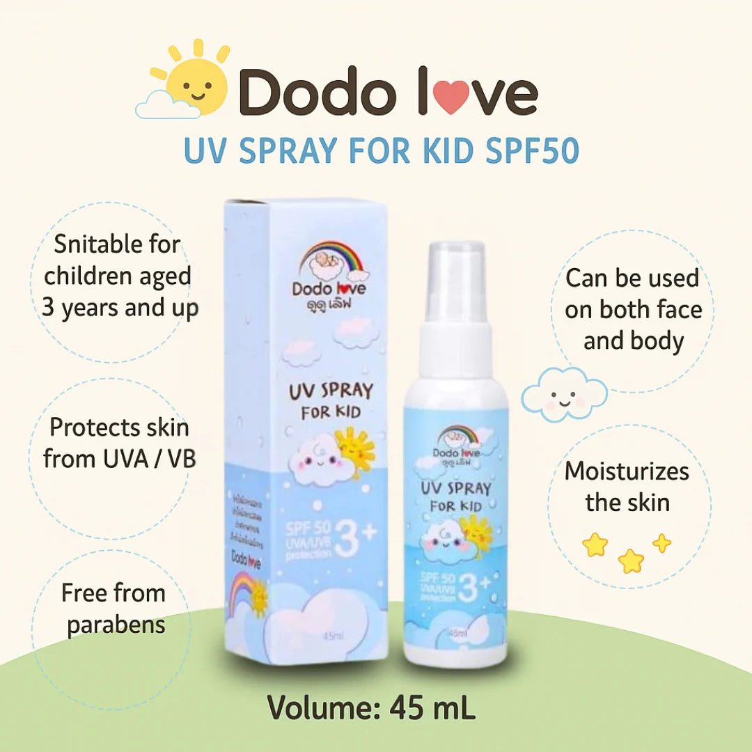 Dodolove UV Spray for Kids SPF50+++ 45ml Sunscreen for Kids