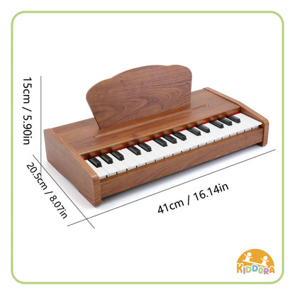 Kiddora Mini Maestro Jr. 32-Key Desk Wooden Piano with Microphone