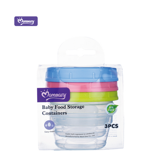 Momeasy 3pcs Multifunction Microwavable Storage Container Food Powder Milk Container with Label