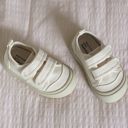 Topstar Ergonomic Kids Canvas Shoes- SKU 1255 (White w/ Beige Sole)