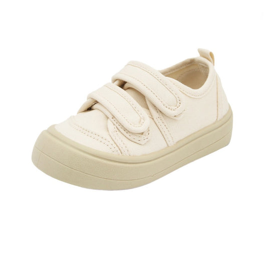 Topstar Ergonomic Kids Canvas Shoes- SKU 1255 (White w/ Beige Sole)