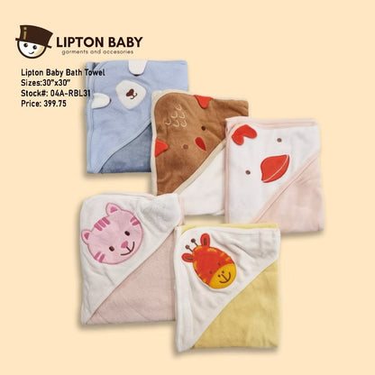 Lipton Baby Bath Towel (Animal Print)