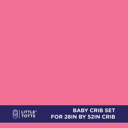 Little Totts Baby Crib Set - Bolsters, Head Pillow, Bed Sheet, Crib Bumper, Comforter