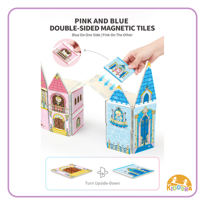 Kiddora Kebo 2in1 Magic Write Castle Magnetic Tiles (65pcs)