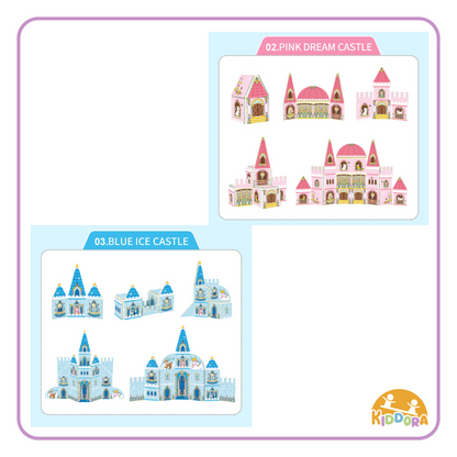 Kiddora Kebo 2in1 Magic Write Castle Magnetic Tiles (65pcs)