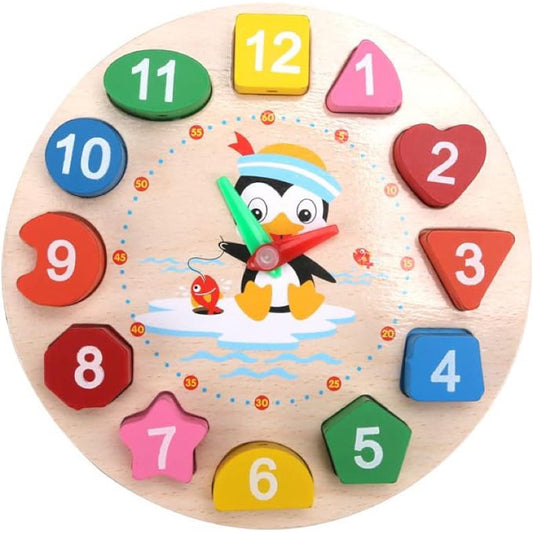 KODOMO PLAYHOUSE  WOODEN GEOMETRY CLOCK