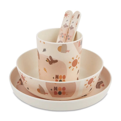 CLEARANCE Nooboo Little Foodies Plant Fibre 5 pc. Dinnerware