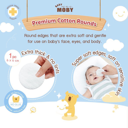 Baby Moby Premium Cotton Rounds (35 grams)