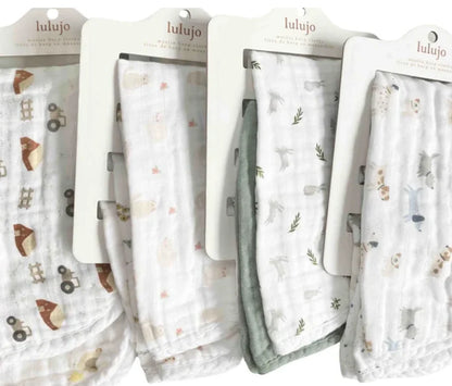 LULUJO COTTON MUSLIN BURP CLOTH (SET OF 2)