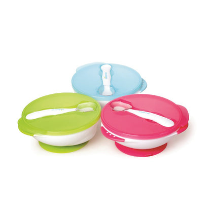 Kidsme Suction Bowl with Ideal Temperature Feeding Spoon Set