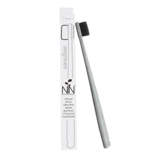 NATURE TO NURTURE WHEAT STRAW ULTRA-FINE BRISTLE BAMBOO CHARCOAL TOOTHBRUSH (7YRS & UP)