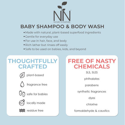 Nature to Nurture Baby Shampoo and Body Wash