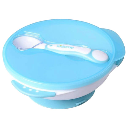 Kidsme Suction Bowl with Ideal Temperature Feeding Spoon Set