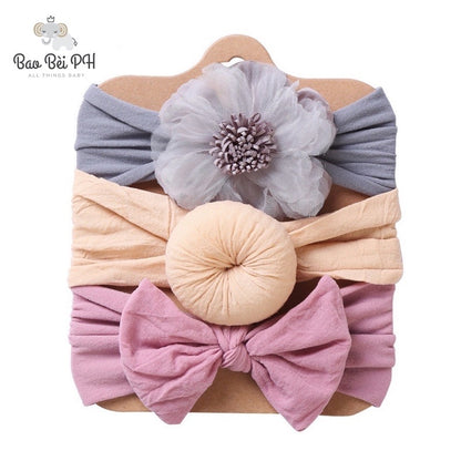 Bao Bei PH Audrey Headband Turban Hair Accessories 3-piece Set For Newborn Baby Girl