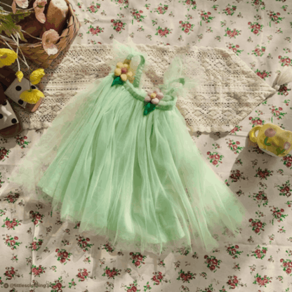 Littles Lily Flower Layered Tutu Dress