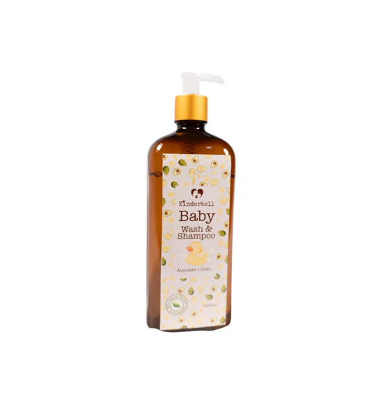 KINDERBELL BABY WASH & SHAMPOO AVOCADO + OATS 500ML