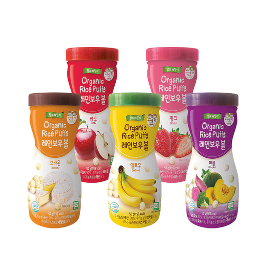 Farm to Baby Organic Rice Puffs Rainbow Ball