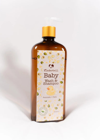 KINDERBELL BABY WASH & SHAMPOO AVOCADO + OATS 500ML