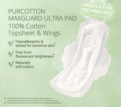 Purcotton MaxGuard Unscented Ultra Sanitary Pad 8 pcs (360mm)