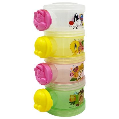 Tender Luv Looney Tunes 4- Layer Baby Milker Powder Storage Container with Side Spouts