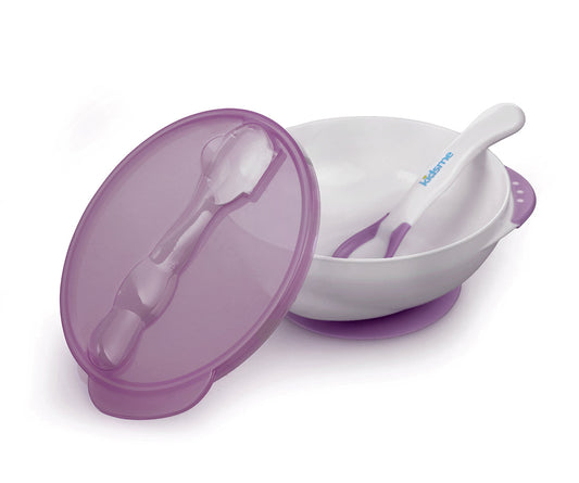 Kidsme Suction Bowl with Ideal Temperature Feeding Spoon Set