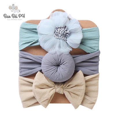 Bao Bei PH Audrey Headband Turban Hair Accessories 3-piece Set For Newborn Baby Girl