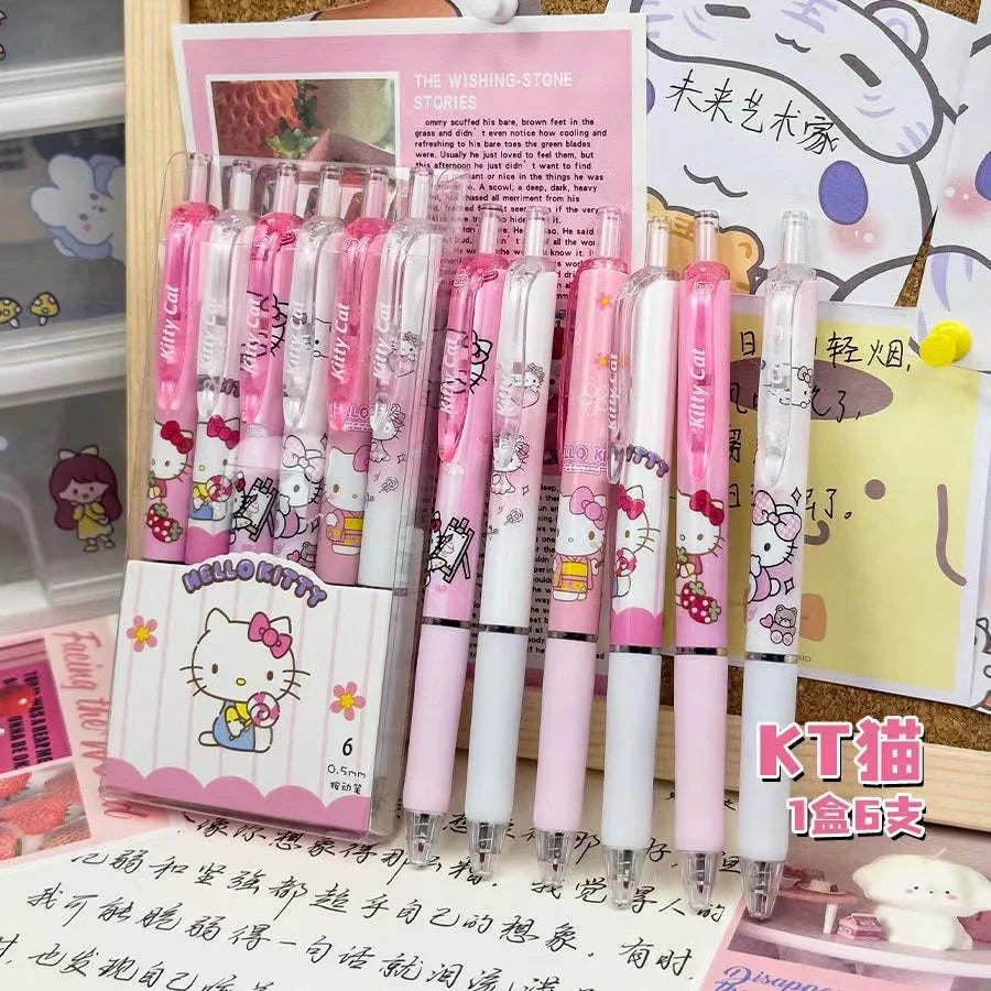 LITTLE FAT HUGS - SANRIO CHARACTER SIGN PEN (SET OF 6)