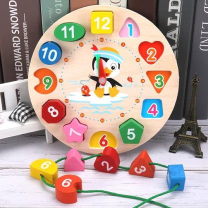 KODOMO PLAYHOUSE  WOODEN GEOMETRY CLOCK