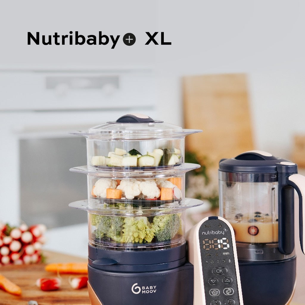 Babymoov Nutribaby+ XL 6-In-1 Large Capacity Multi-Purpose Baby and Adult Food Processor