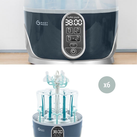 Babymoov Turbo Pure 2-in-1 Baby Bottle Sterilizer Dryer with HEPA Filter