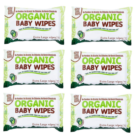 Organic Baby Wipes 30s XL pack of 6