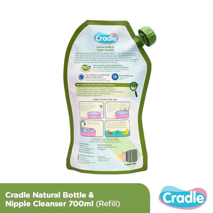 Cradle Natural Bottle and Nipple Cleanser Refill
