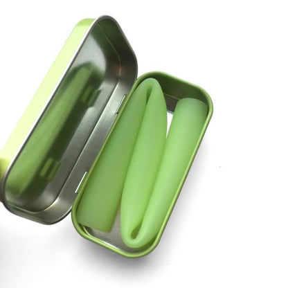 Gosili Extra Wide Reusable Silicone Straw with Travel Tin Case