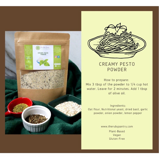 The Ruby Pantry Vegan Pasta Sauce Powder by The Ruby Pantry (Plant-based, Baby Safe, Dairy Free, and gluten free)